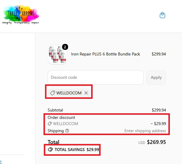 Three Arrows Nutra 10% off coupon code